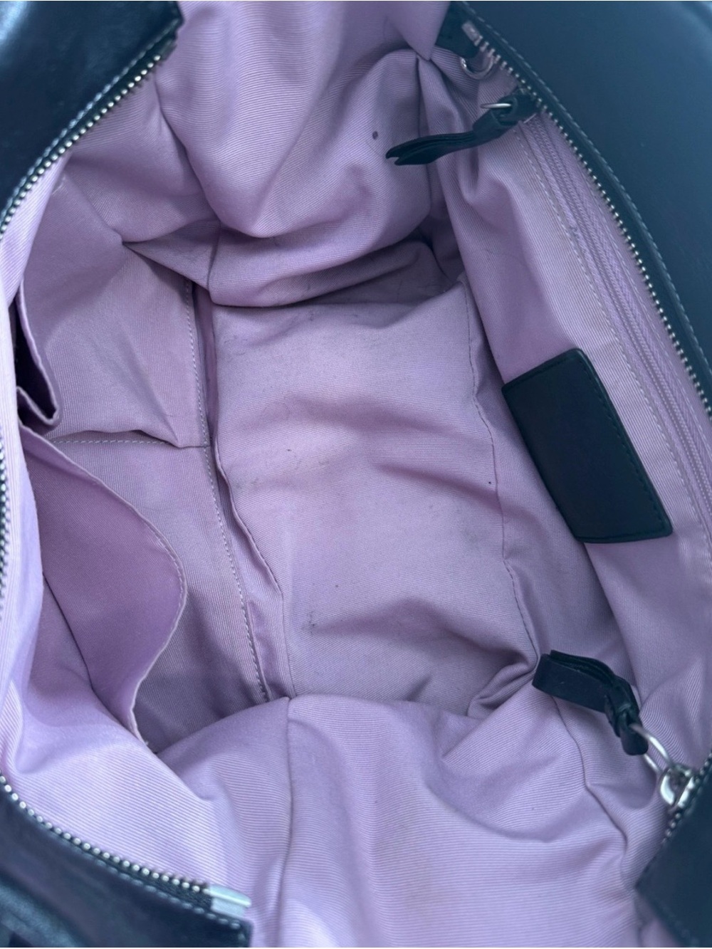 Coach Black Leather Shoulder Bag with Pink Lining - Picture 3 of 8